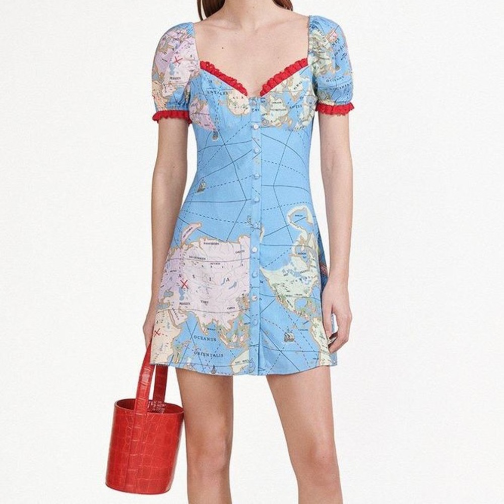 STAUD Sur Map Dress XS